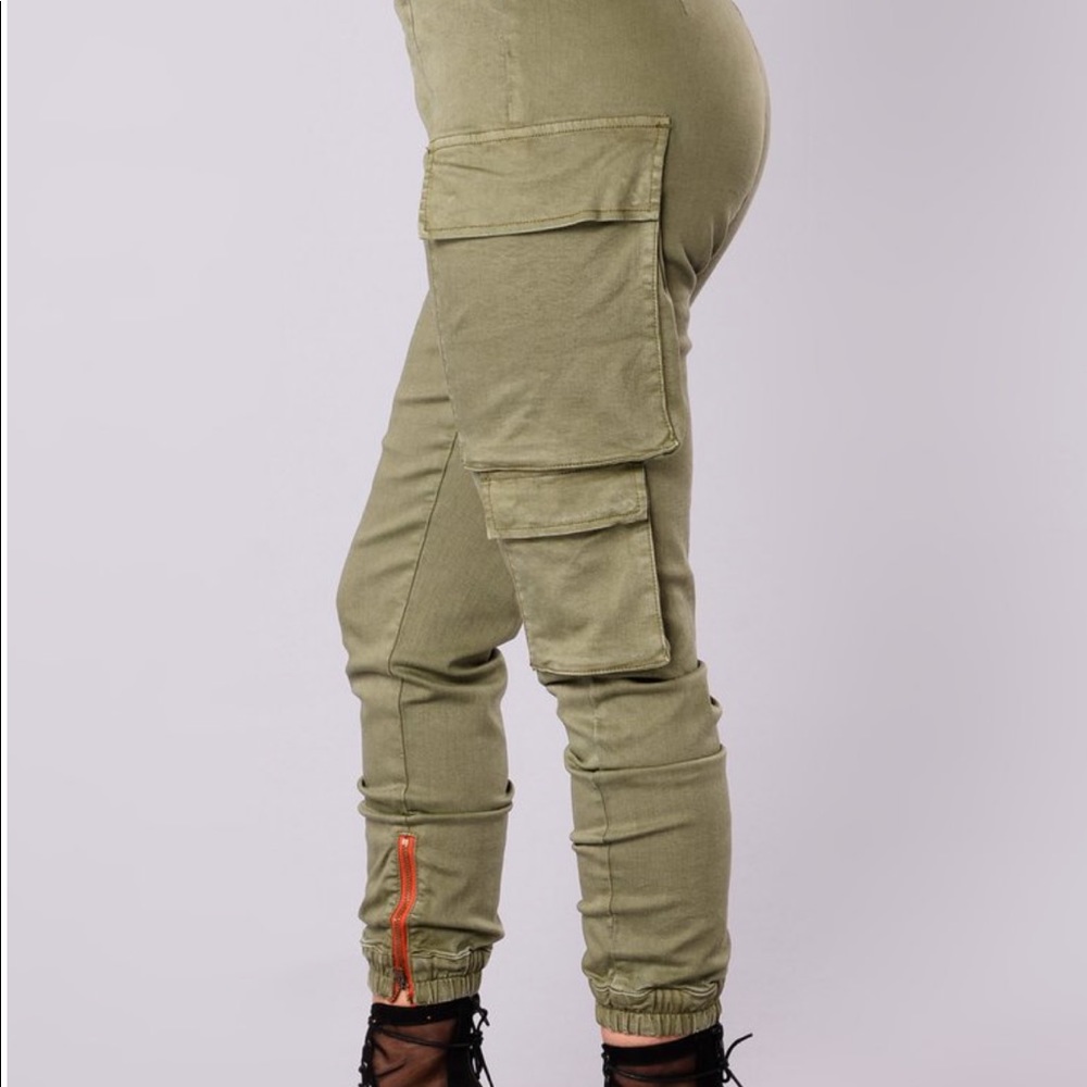 Kalley Cargo Pants jogger pants olive green